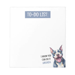 Happy Gray Pit Bull To Doリスト ノートパッド