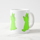 Happy Green Cats mug ジャンボコーヒーマグカップ (正面右)