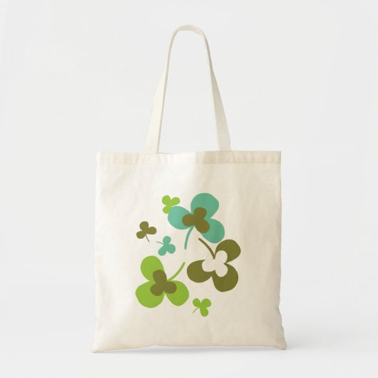 Happy Green Clover Leaves Art I トートバッグ (正面)