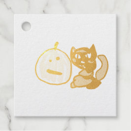 Happy Green Jack o Lantern Black Cat  フェイバータグ