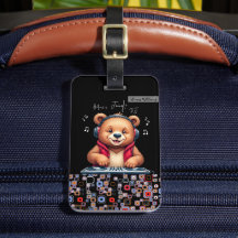 Happy Grizzly Bear, Smiling DJ, Music Jungle