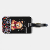 Happy Grizzly Bear, Smiling DJ, Music Jungle ラゲッジタグ (裏面横)