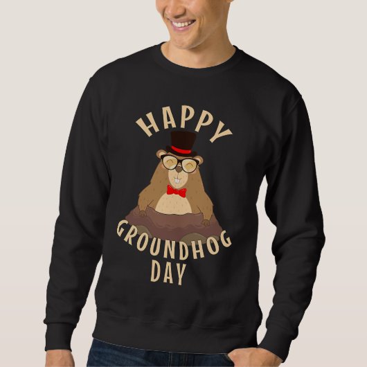 Happy Groundhog Day スウェットシャツ (正面)