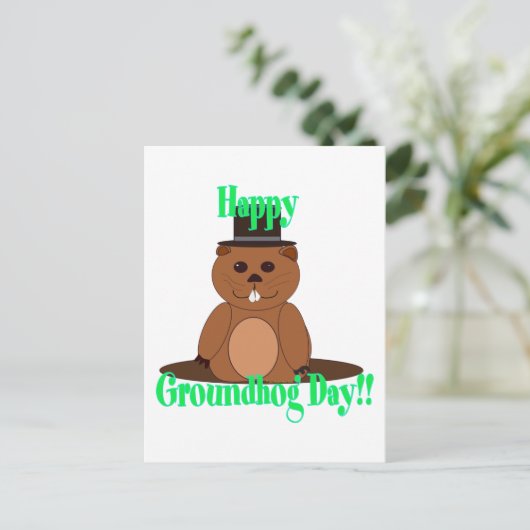 Happy Groundhog Day! ポストカード (スタンド正面)