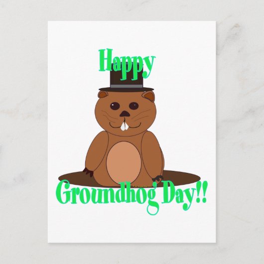 Happy Groundhog Day! ポストカード (正面)