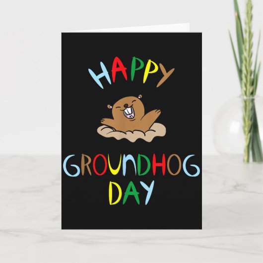 Happy Groundhog Day 2026  カード (正面)