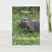 Happy Groundhog Day, custom greeting cards カード (正面)