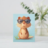 Happy Groundhog Day Cute Colorful Woodchuck  シーズンカード (スタンド正面)