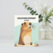 Happy Groundhog Day Cute Colorful Woodchuck  シーズンカード (スタンド正面)