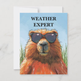 Happy Groundhog Day Cute Colorful Woodchuck  シーズンカード