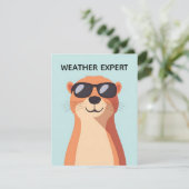 Happy Groundhog Day Cute Colorful Woodchuck  シーズンカード (スタンド正面)