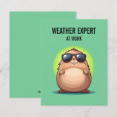 Happy Groundhog Day Cute Colorful Woodchuck  シーズンカード (正面/裏面)