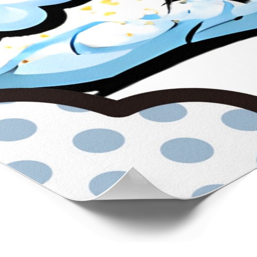 Happy Groundhog Day Funny Backdrop ポスター (角)