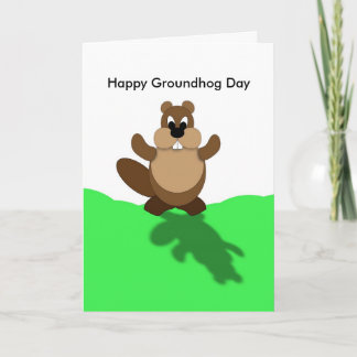 Happy Groundhog Day、Groundhog Arms Up カード