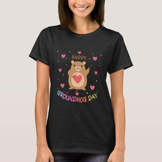 Happy Groundhog Day Groundhog Day Cute Woodchuck G Tシャツ (正面)
