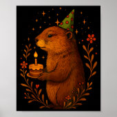 Happy Groundhog Day Holiday Funny Groundhound Birt ポスター (正面)