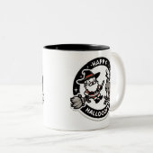 Happy Hallo-Oops! Santa Dressed as a Witch, Deer ツートーンマグカップ (正面右)