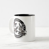 Happy Hallo-Oops! Santa Dressed as a Witch, Deer ツートーンマグカップ (正面左)