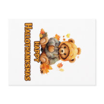 Happy Hallothanksmasの願い：テディベアとアウトゥ