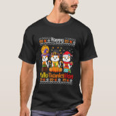 Happy HalloThanksMas Cats Fall  Thanksgiving Chris Tシャツ (正面)