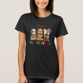 Happy Hallothanksmas Coffee   Fall Halloween Women Tシャツ (正面)