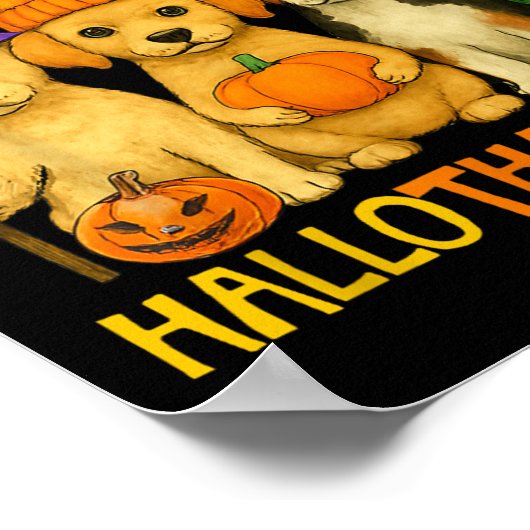 Happy Hallothanksmas Dog Lovers Funny Holiday Mash ポスター (角)