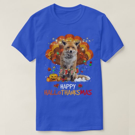 Happy Hallothanksmas Fo Lover Halloween Thanksgivi Tシャツ (デザイン正面)