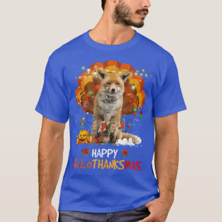 Happy Hallothanksmas Fo Lover Halloween Thanksgivi Tシャツ