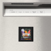 Happy Hallothanksmas Gnomes Halloween Thanksgiving マグネット (インサイチュ (食洗機))