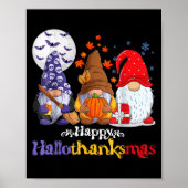 Happy Hallothanksmas Gnomes Lover Halloween Merry  ポスター (正面)
