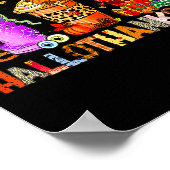 Happy Hallothanksmas Halloween Coffee Latte Thanks ポスター (角)