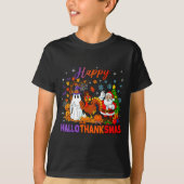Happy Hallothanksmas Halloween Thanksgiving 67 Chr Tシャツ (正面)