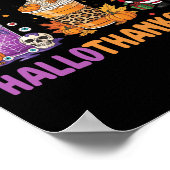 Happy Hallothanksmas Halloween Thanksgiving Christ ポスター (角)