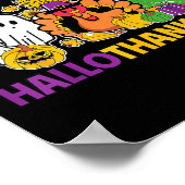 Happy Hallothanksmas Halloween Thanksgiving Christ ポスター (角)
