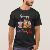 Happy Hallothanksmas Halloween Thanksgiving Christ Tシャツ (正面)