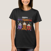 Happy Hallothanksmas Halloween Thanksgiving Christ Tシャツ (正面)