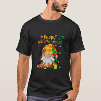 Happy HalloThanksmas HallowThanksmas Gnome Hat Pum Tシャツ