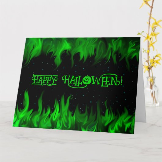 HAPPY HALLOWEEN! カード (黄色い花)