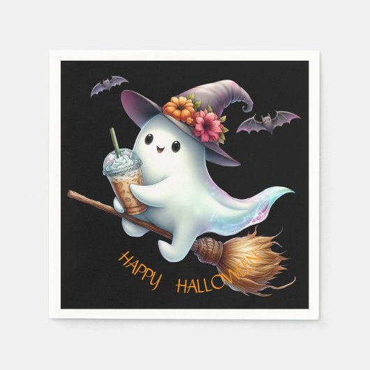 Happy Halloween スタンダードカクテルナプキン (正面)