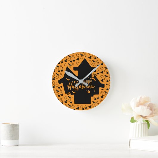 Happy Halloween ラウンド壁時計 (ホーム)