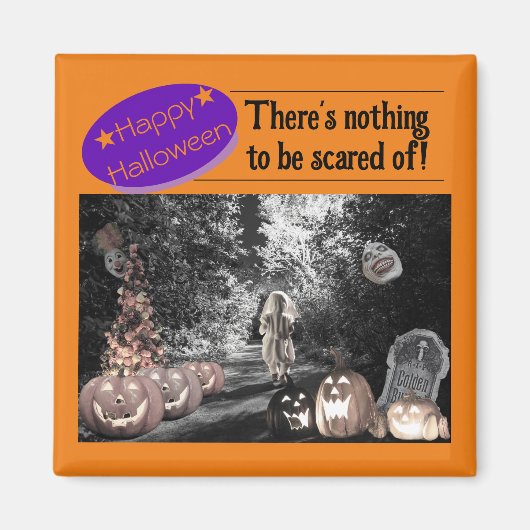 Happy halloween【怖い物はない!】マグネット マグネット (正面)