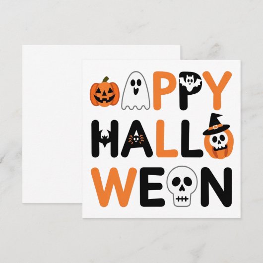 Happy halloween  招待状 (正面/裏面)