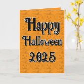 Happy Halloween 2025 gift greeting card カード (黄色い花)