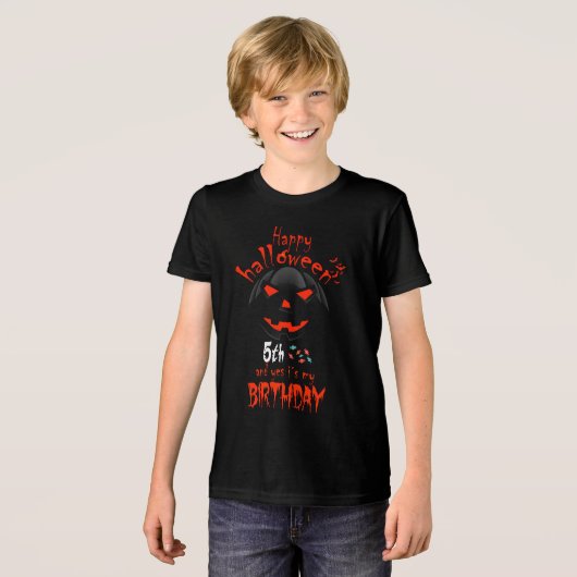 Happy Halloween And Yes It's 5th My Birthday トライブレンドＴシャツ (正面全面)
