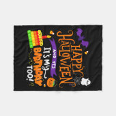 Happy Halloween And Yes It's My Birthday Halloween フリースブランケット (正面(横))