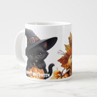 Happy Halloween Autumn Family ジャンボコーヒーマグカップ