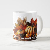Happy Halloween Autumn Family ジャンボコーヒーマグカップ (正面右)