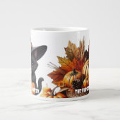 Happy Halloween Autumn Family ジャンボコーヒーマグカップ (正面)