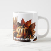 Happy Halloween Autumn Family ジャンボコーヒーマグカップ (右)
