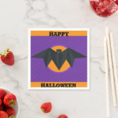 Happy Halloween Bat Party Napkins スタンダードカクテルナプキン (インサイチュ)